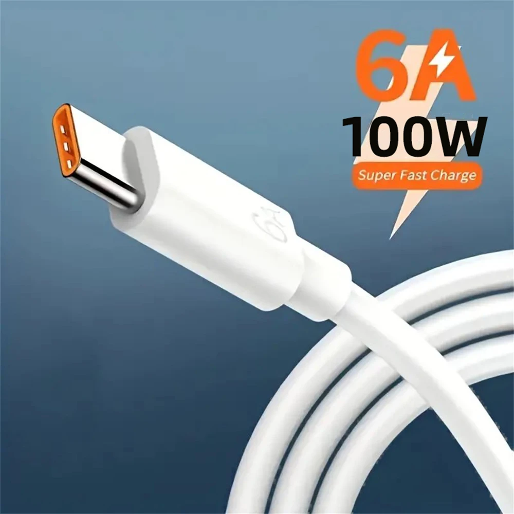 6A 100W USB Type C Super Fast Charging Cable for Huawei Mate 50 Honor USB C Mobile Phone Quick Charge Data Cord Wire Line