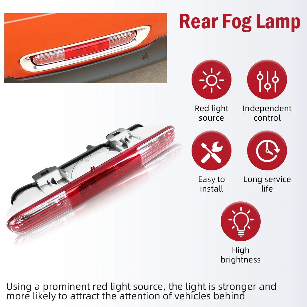 

Rear Fog Light Rear Bumper Anti Fog Lamp 63247255925 For Mini Roadster R59 2011-2015 Cabrio R57 LCI 2009-2015 7255925