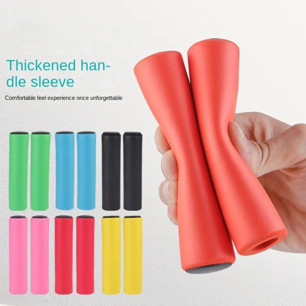 2Pcs Durable Soft Silicone Bicycle Handlebar Grips Anti-slip Strong Support Grips MTB Grip Cycling Part