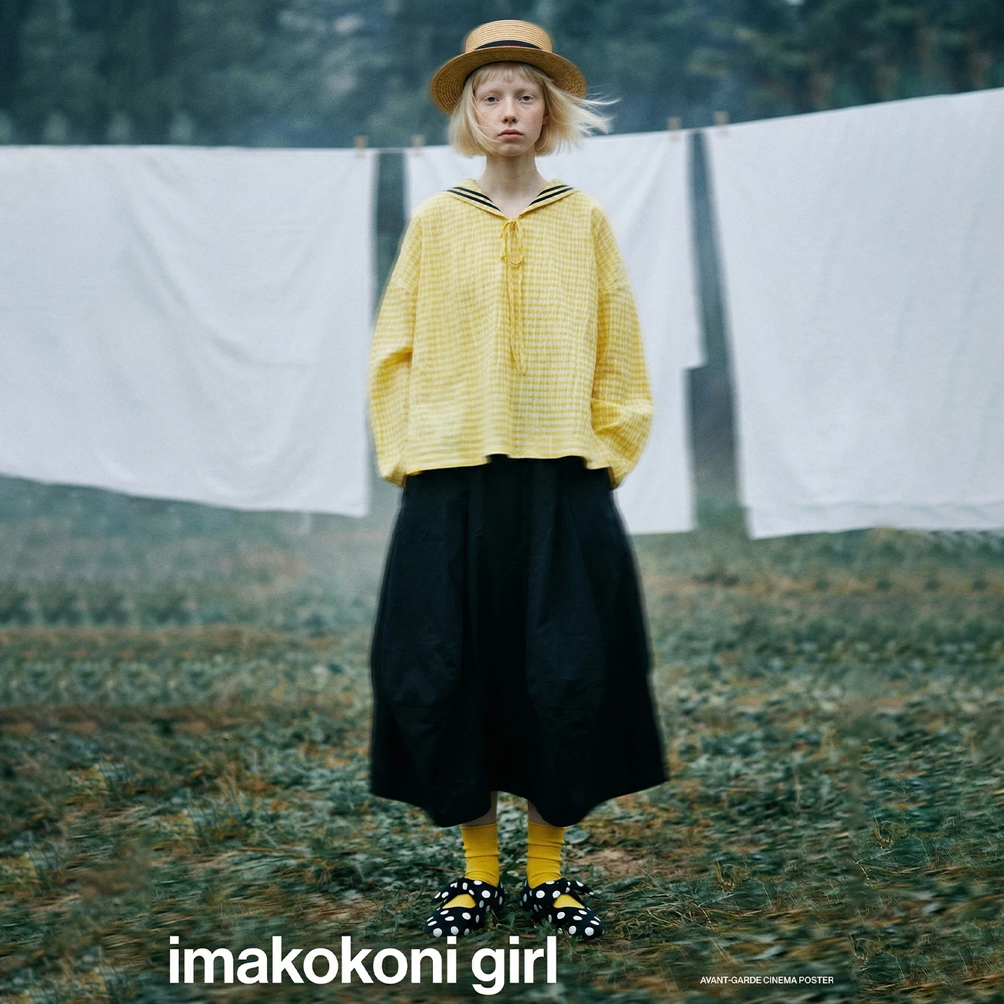 imakokoni Spring Japanese Pure Cotton Artistic Three Dimensional Cutting Irregular Casual Skirt Black Half Body Skirt 265429