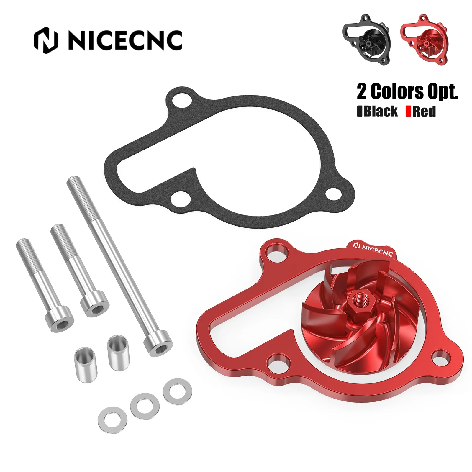 NICECNC Motorcycle Water Pump Impeller Cooler Spacer Kit For 2021-2025 Honda CRF450 CRF450R CRF450RX CRF450RWE CRF 450 R RX RWE