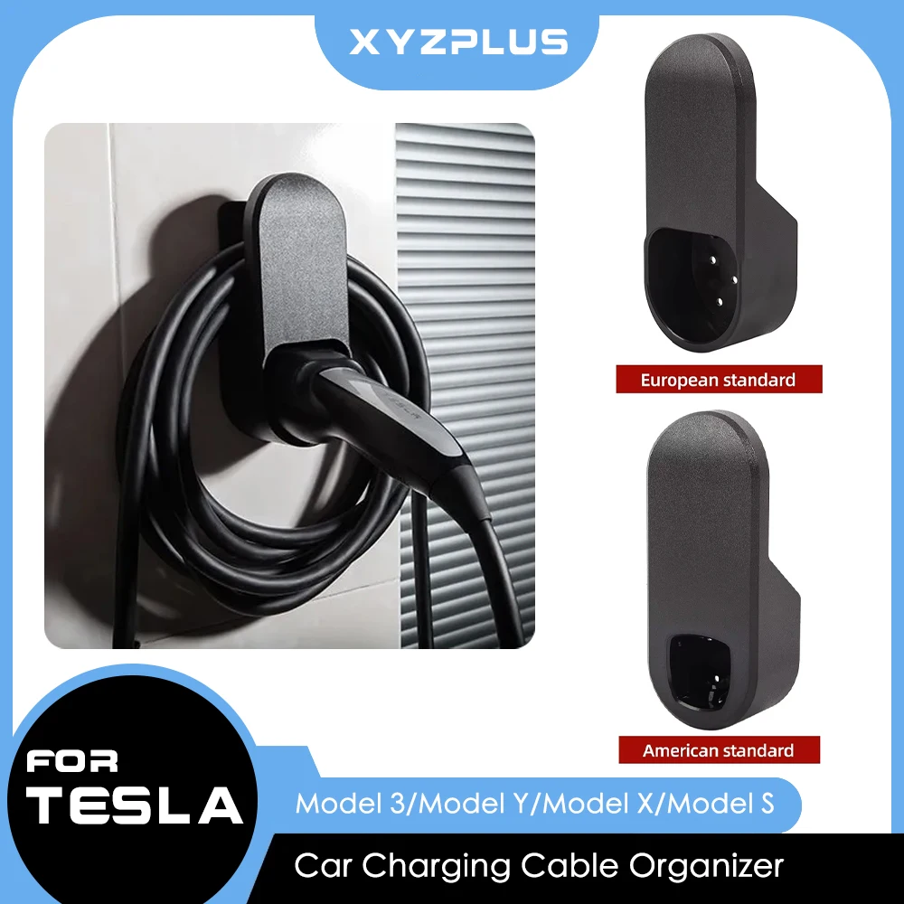 2023 Model3 Car Charging Cable Organizer For Tesla Model 3 S X Y 2022 Accessories Wall Mount Connector Bracket Charger Holder