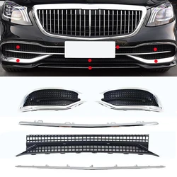 A 2228854500 2228854600 222885 4700 4800 Front Lower Grill Bumper Radiator Air Intake Grid Chrome Trim For Maybach S Class W222