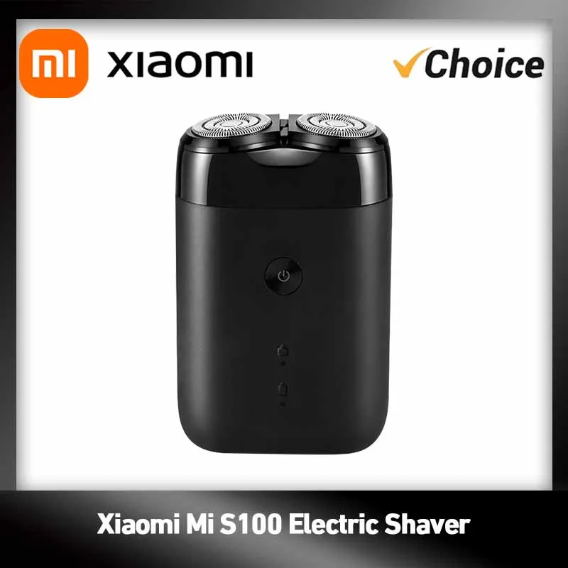 Xiaomi Mi S100 Electric Shaver IPX7 Waterproof 7200RPM Dual Floating Head Wet/Dry Shaving Type-C Fast Charge 90min USB Razor