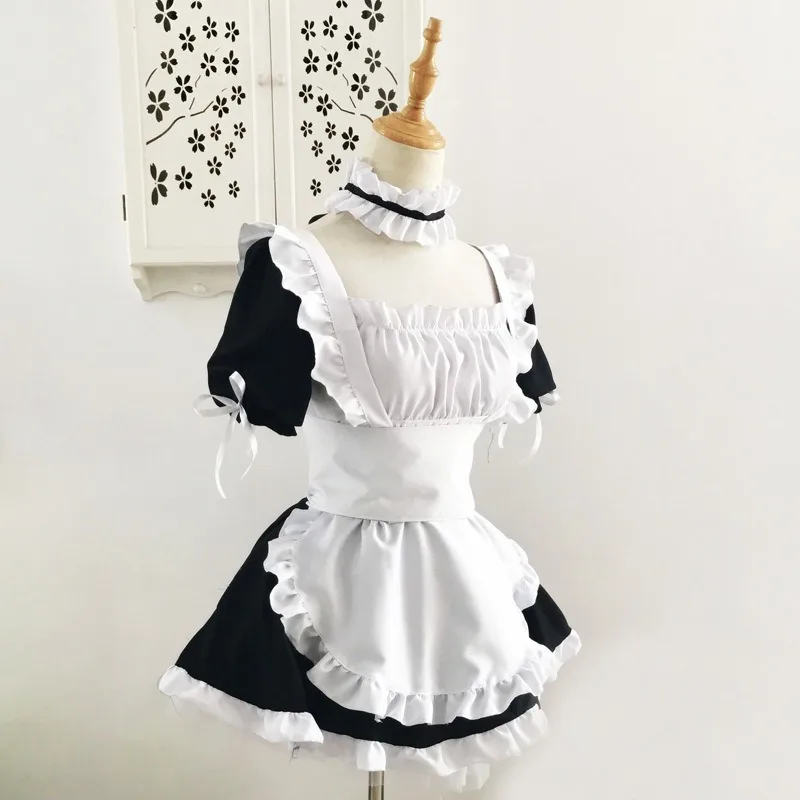 Maid costume loli cute cosplay costume set black and white