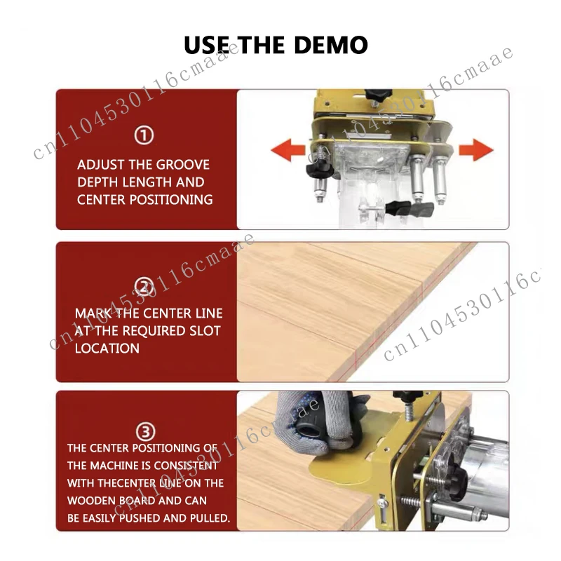 New 2-in-1 Connector Slotting Bracket Invisible Fastener Punch Linear Guide Woodworking Tool