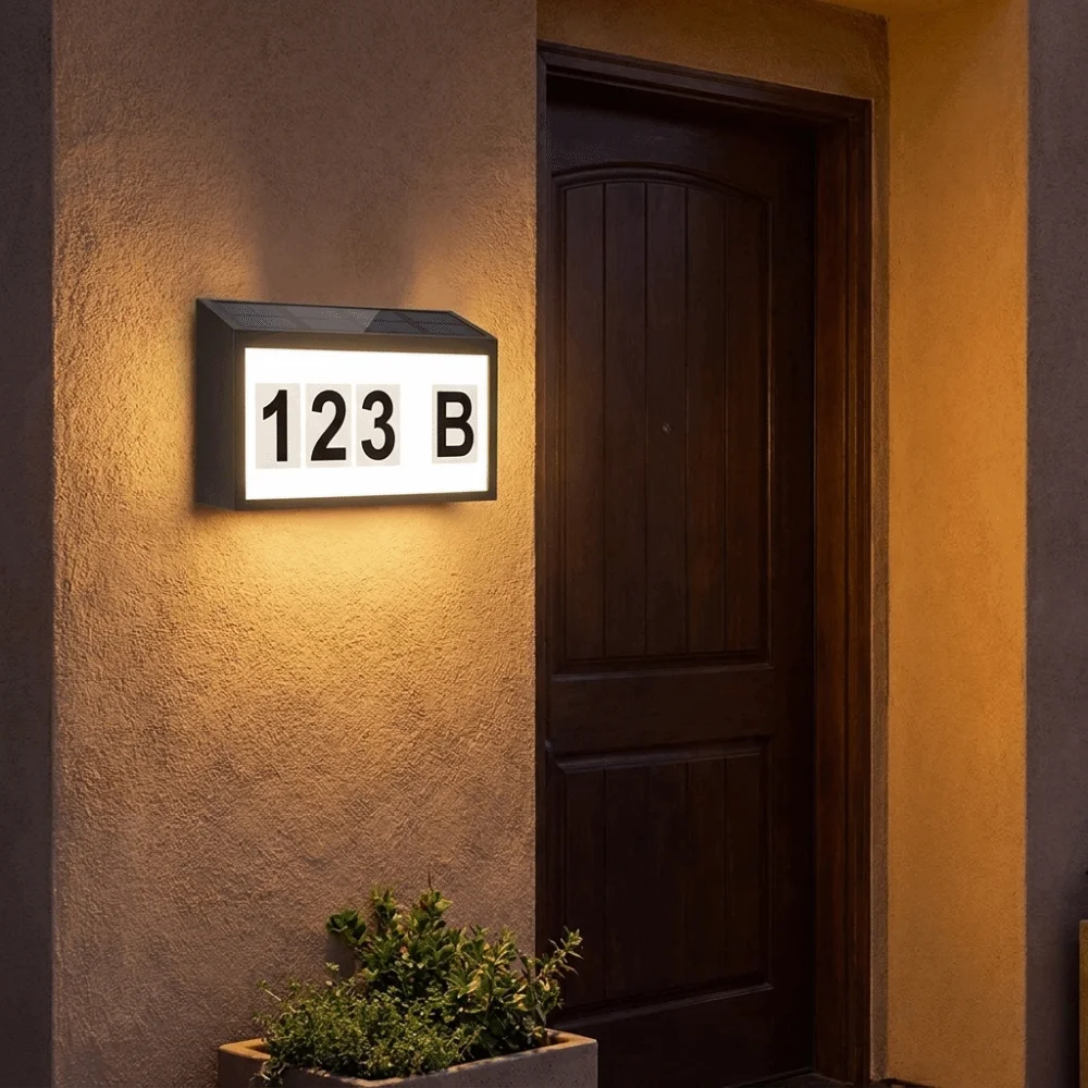 Plaque d'adresse LED solaire é - Decor Lighting Address avis et prix