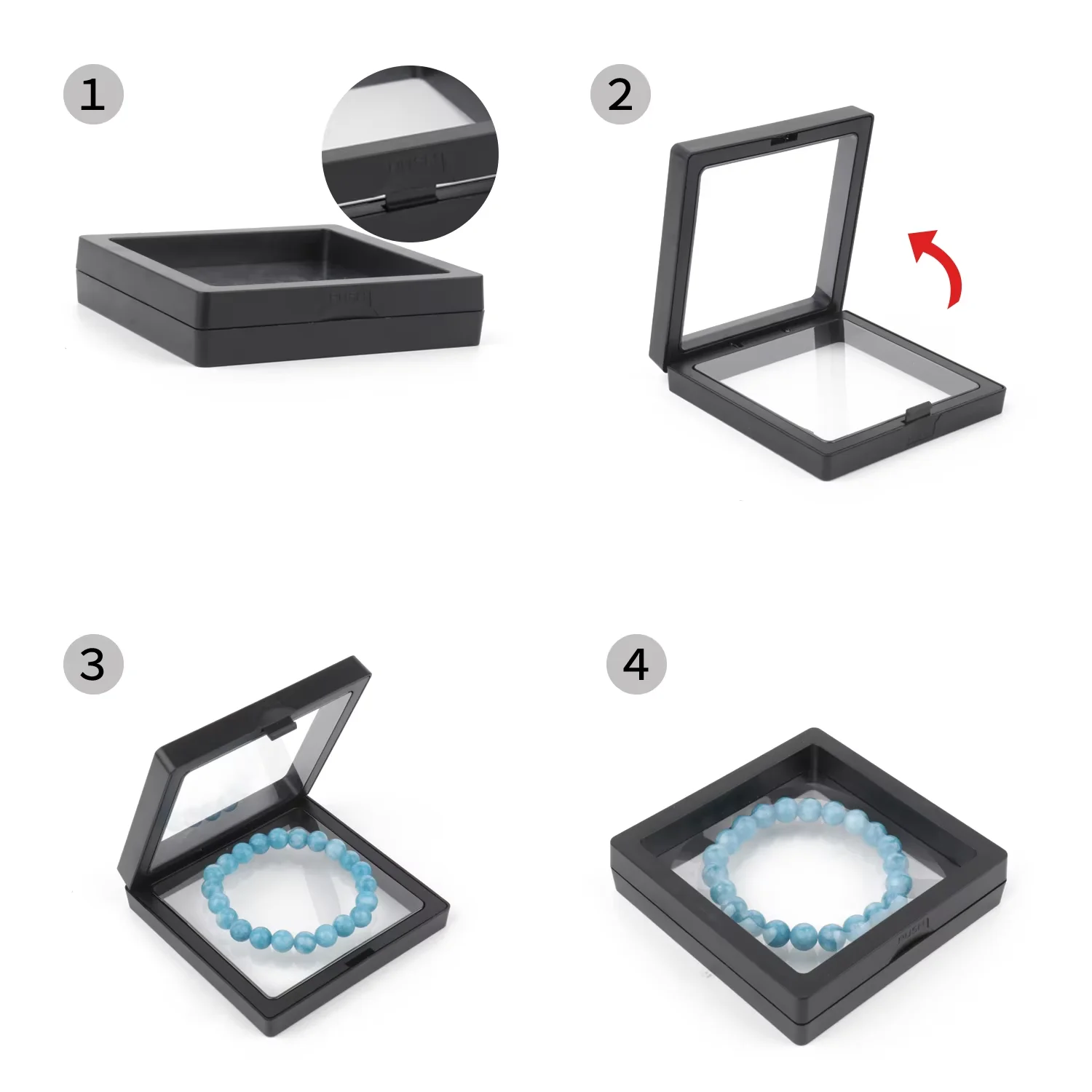 10pcs Black and White Jewelry Storage Boxes
