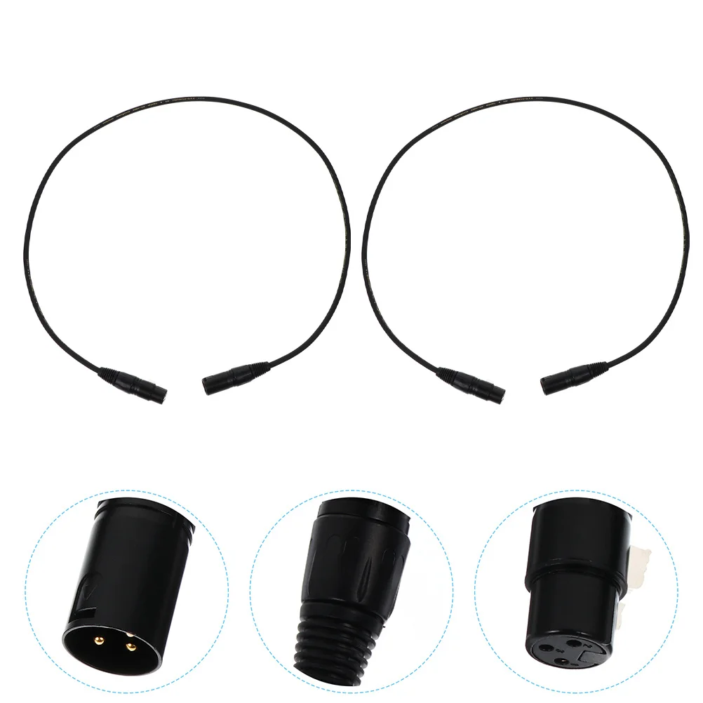 

2Pcs 2m Xlr Microphone Cord Male to Female 3 Pin Cable Mic Cable Speaker System Sound Console Male to Female Microphone Cord