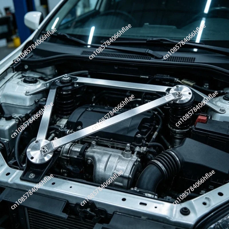 Aluminum Front Strut Tower Brace Balance Bar, Reinforcement Racing Fit for E36 E39 E46 Auto Chassis Parts