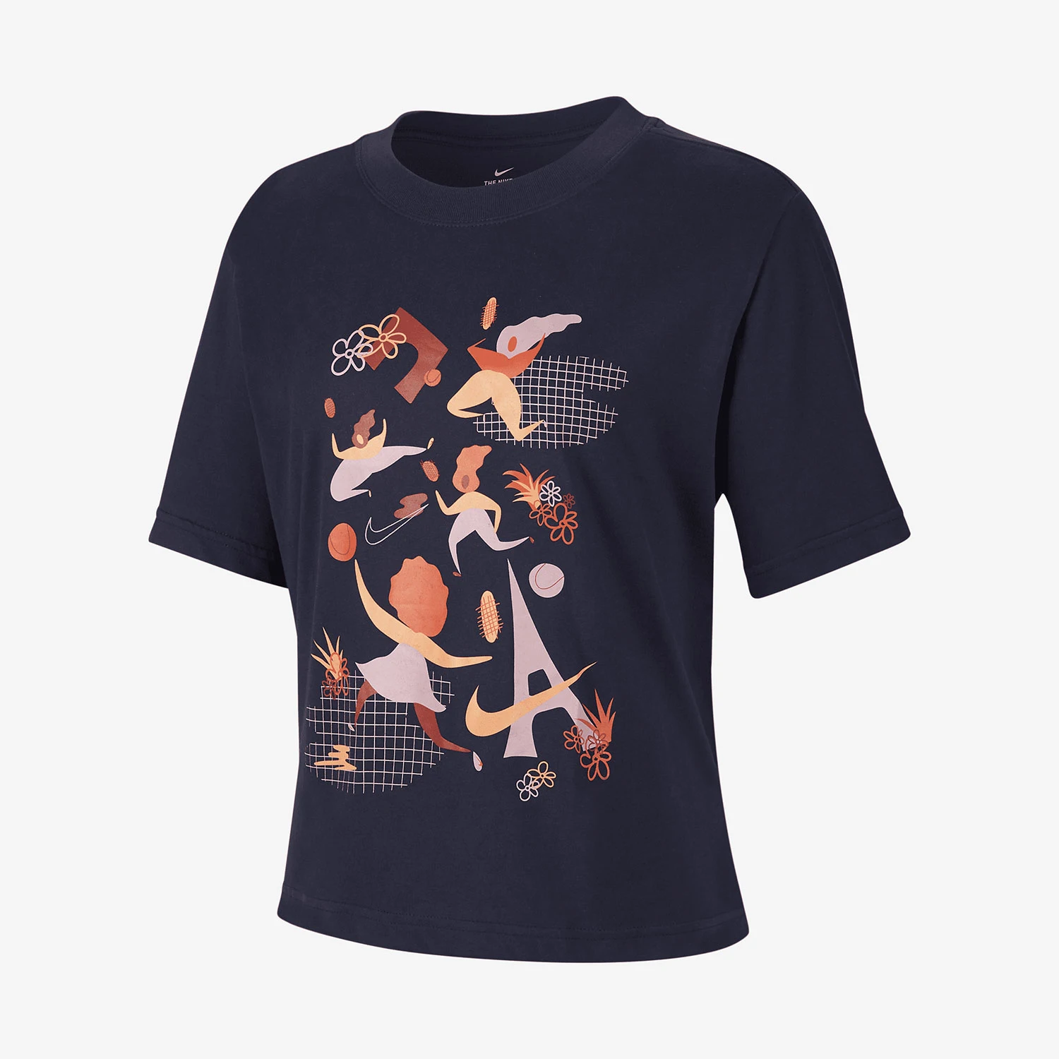 

Оригинальная женская спортивная футболка Nike 2025 с круглым вырезом, принтом, дышащая и прочная, с короткими рукавами, модель DD9629-451