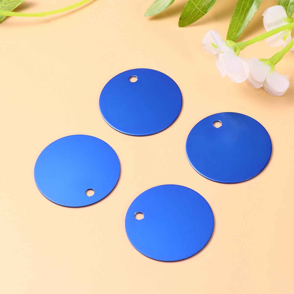 

25 Pcs Colorful Aluminum Alloy Hanging Tags Durable Pet ID Blank Labels for DIY Dog Pendant Accessories Pet Supplies