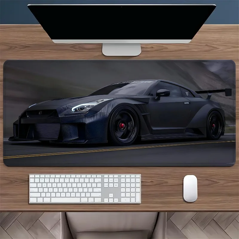 

Racing Black Sports Car Large Mouse Pad 900x400MM Rubber Stitched Edge XXL Desk Accessory for Home Office for Car Enthusiasts