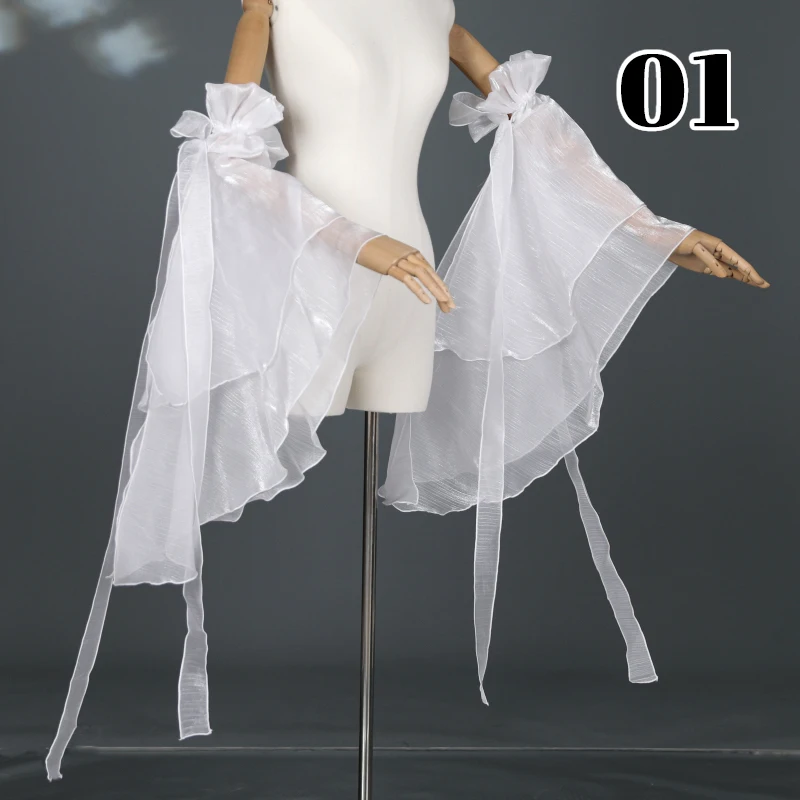 

1pair Hanfu Accessory Chinese Dance Top Water Sleeves Shuixiu Sleeves Costume Dance Performances