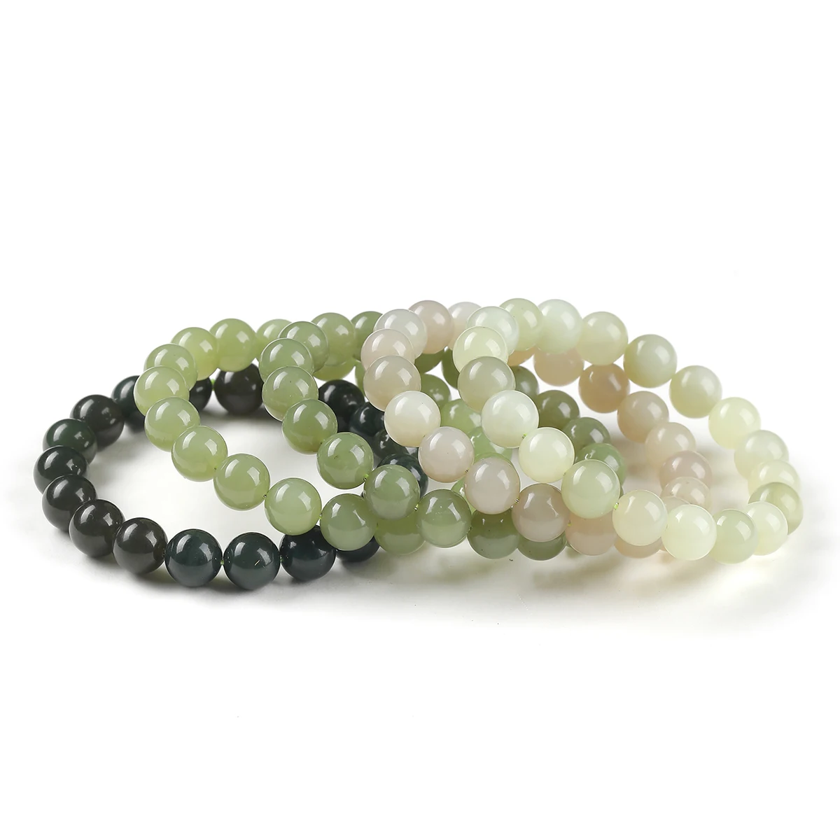 JD 5A 100% Natural Xinjiang Qiemo Hetian Jade Old-Style Bead Bracelet Healing Jade for Balance Elegance Unisex Gift view 6
