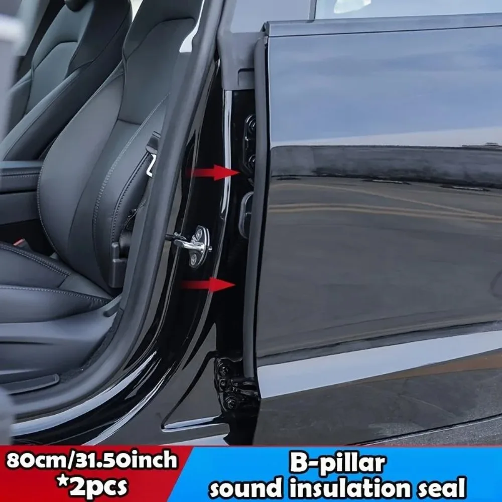 For Tesla Model 3/Y/X/S Car Door Edge Seal Strip Rubber Weatherstrip Waterproof Soundproof Auto Sealant Strip view 3