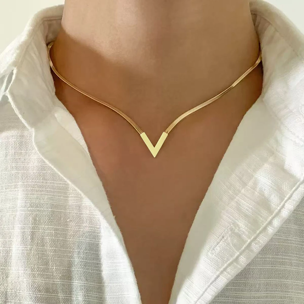 DOTIFI  Stainless Steel Europe And The United States Fashion Simple Design Necklace Personalized Trend Men And Women Jewelry