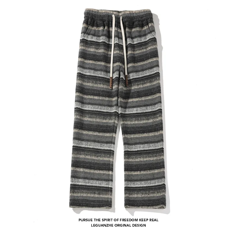 

【Mirrordust】25Autumn Plus Size American Style Draped Wool Sweatpants Japanese Style Warm Casual Loose Long Pants for Men/Women