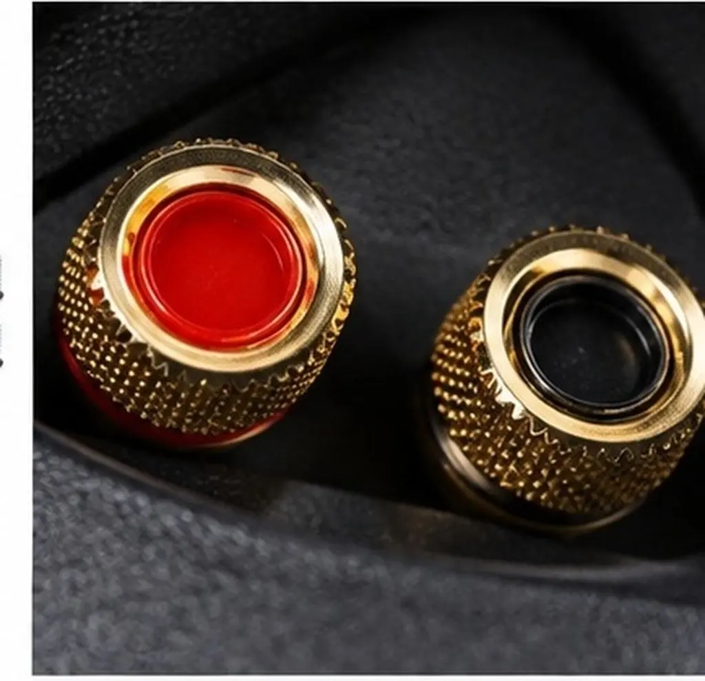 4Pcs Speaker Terminal Spring Loaded Round 3.1 Inch Subwoofer Box Connector Speaker Wire Binding Post Terminals
