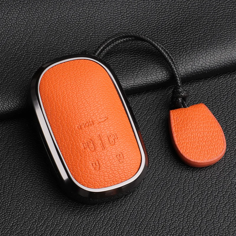 Applicable To 24 Honda Odyssey Key Sets Alishen Hybrid High-End Car Key Case Leather Metal Shell Buckle 5-Button Model