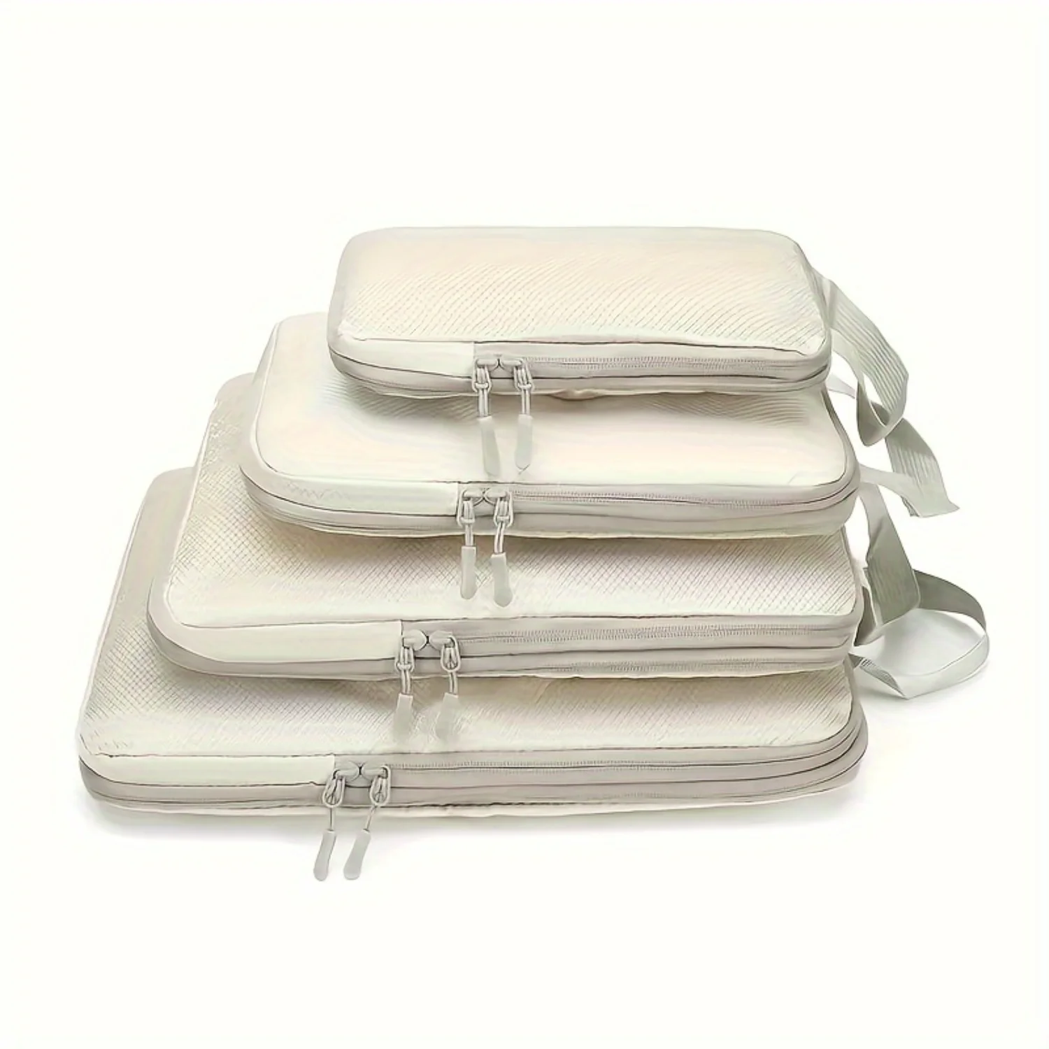 4-Piece Travel Organizer Set, Packing Cubes, Clothing & Accessory  Bags With Handles, Zippered Luggage Organizers