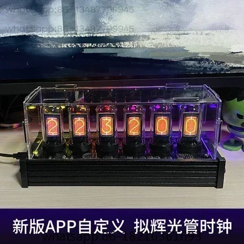 Rgb Proposed Nixie Tube Clock Creative Computer Desktop E-Sports Ornaments Eleksmaker
