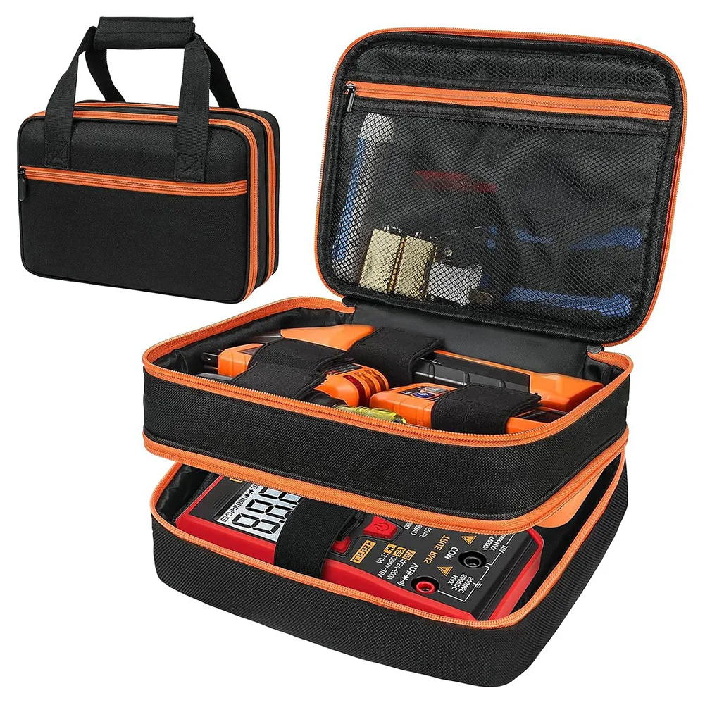 Carrying Case Compatible With For Klein Tools ET310 AC Circuit Breaker Finder Multiple Pockets Electrician Tools Bags