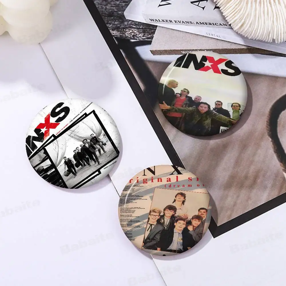 

INXS Singer Anime Button Pin Handmade Brooch for Clothes Cartoon Badge Backpack Decoration Jewelry Accessories