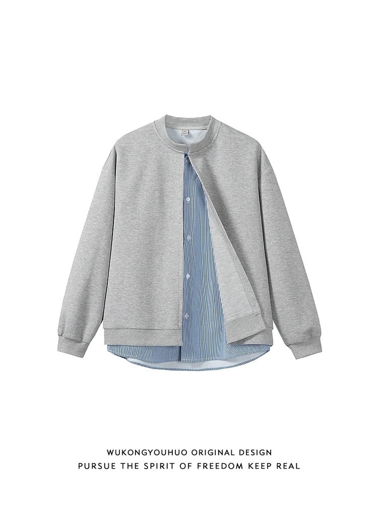 

Мужской модный кардиган в стиле ретро с круглым вырезом, осенняя повседневная верхняя одежда свободного кроя для пар, молодежный стиль