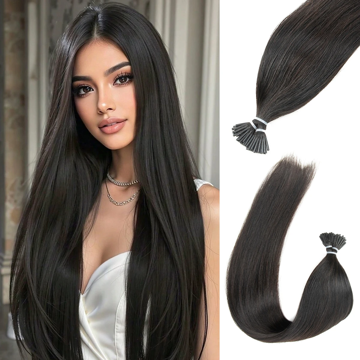 

Наращивание волос I Tip, настоящие человеческие волосы, предварительно склеенные микробусины, капсулы для волос, капсулы Microlink, волосы, 30 г/упак., 14 "-22" дюйма