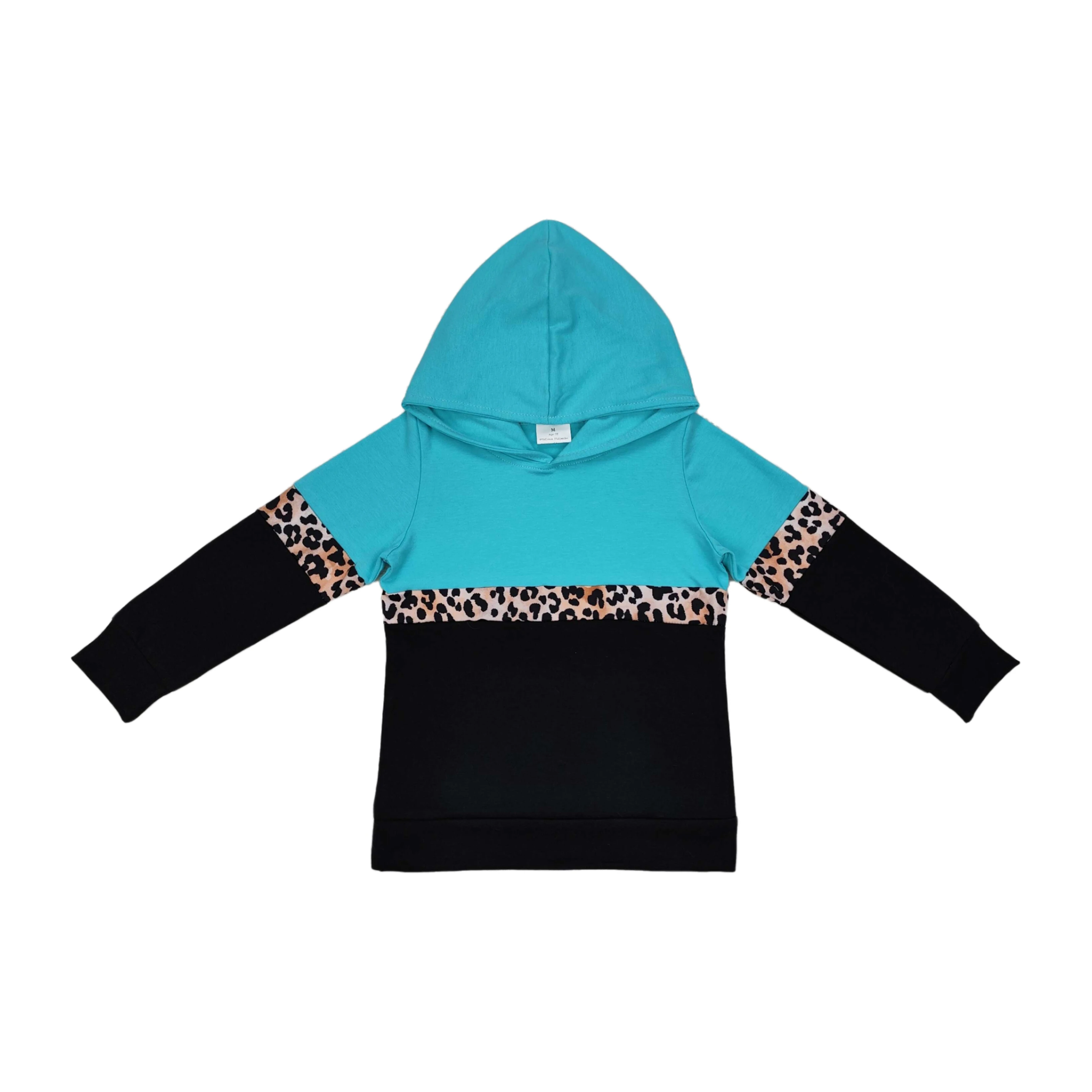 

Wholesale Kids Baby Boy Leopard Sweatshirt Children Blue Hooded Clothes Toddler Long Sleeves Hoodie Sportswear One Piece Shirt
