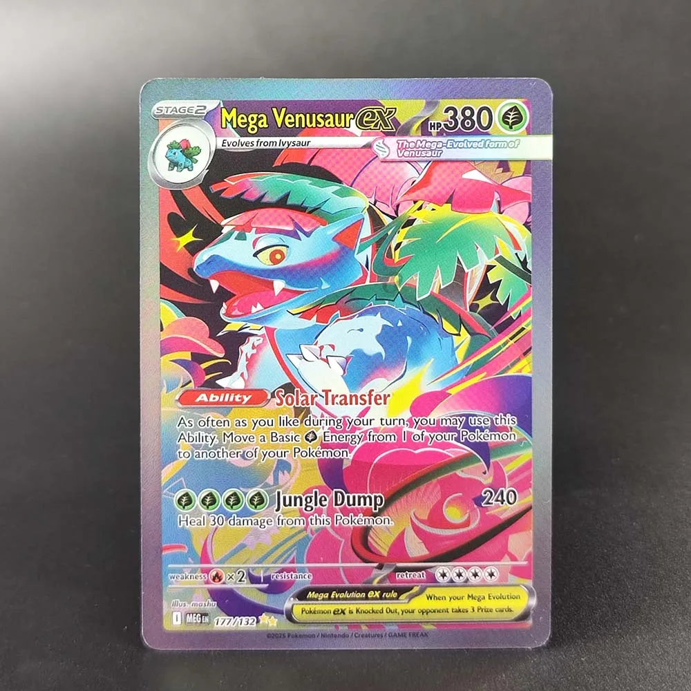 2025 Pokemon Engels Collectie Kaarten MEGA 2 Dragonite MEGA Charizard Lucario Gardevoir EX Classic Game Anime Kaarten Gift Speelgoed