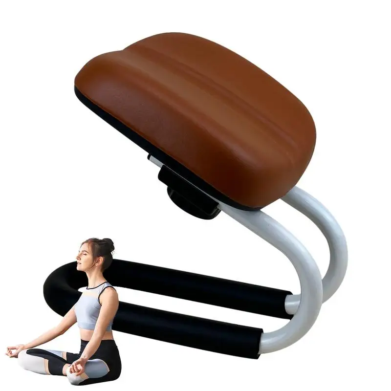

Meditation Seat Adjustable Metal Kneeling Stool With Sponge Cushion Bench Seat Meditation Accessories Non-slip Leg Sleeve