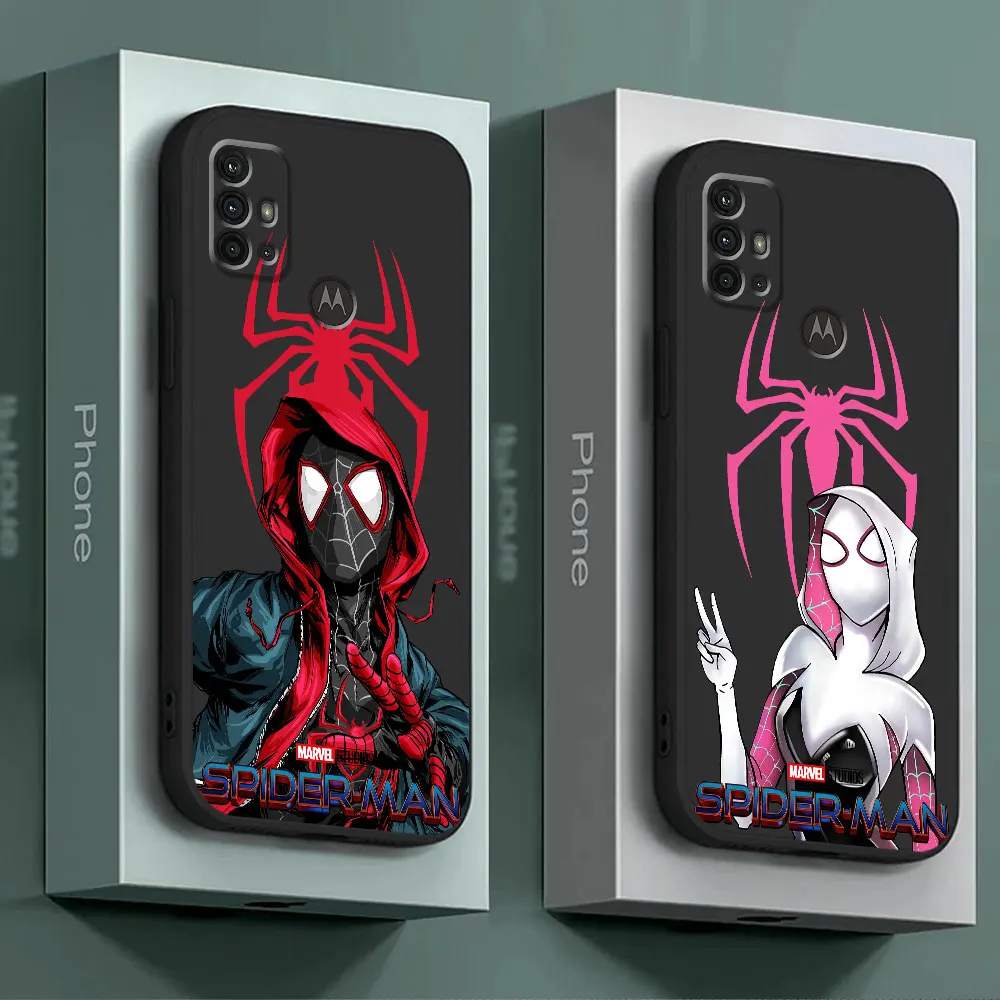 Marvel Cute Spider Men funda para Motorola Moto G200 G60 G51 G52 G72 G50 G22 G82 G8 G9 Power Lite G30 G31 G32 G71 5G