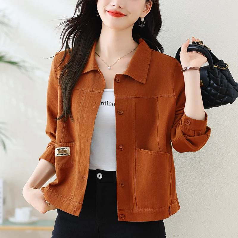 

Faionable Повседневная верхняя одежда Jaet Женская рабочая одежда Ele Design Весна Осень Длинный свек из органического хлопка на пуговицах