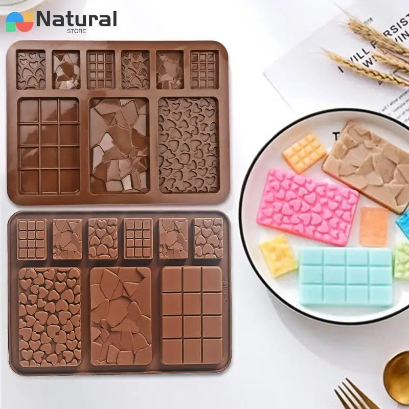 Chocolate Bar Silicone Mold Break-Apart Waffle Candy Bar Molds Homemade Protein and Energy Bar Molds Bakeware Wax Melt Molds