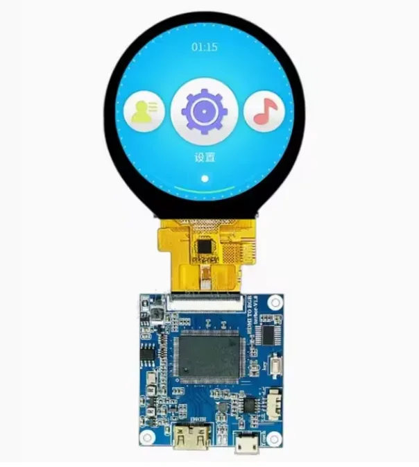 IPS 2.1 inch 40PIN 262K Color TFT LCD Capacitive Round Screen ST7701 Drive IC 480*480 SPI RGB Interface