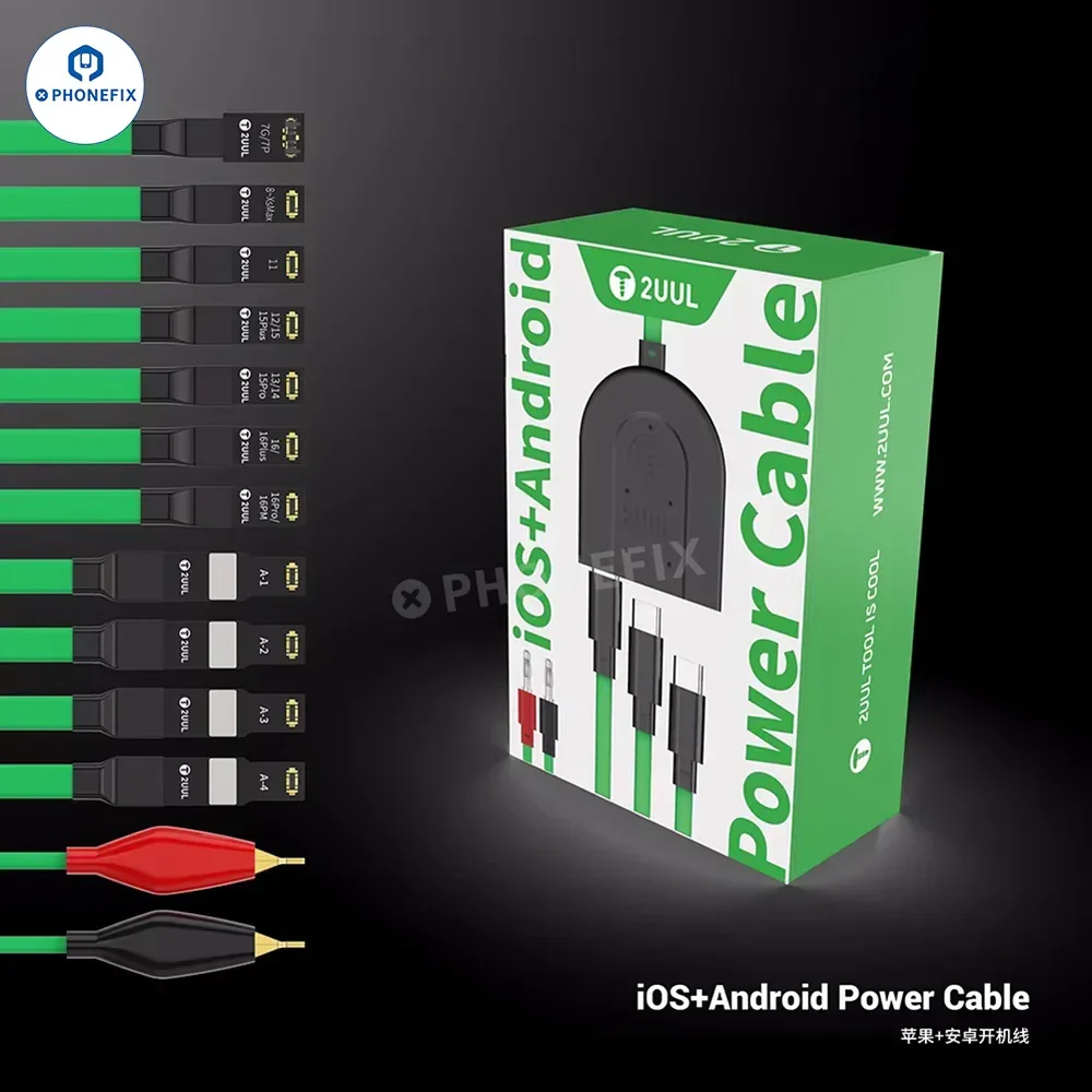 

2UUL PW02 Кабель питания мобильного телефона с 3 интерфейсами Type-C для iPhone 7-16 Pro Max Huawei VIVO Android Ремонт материнской платы