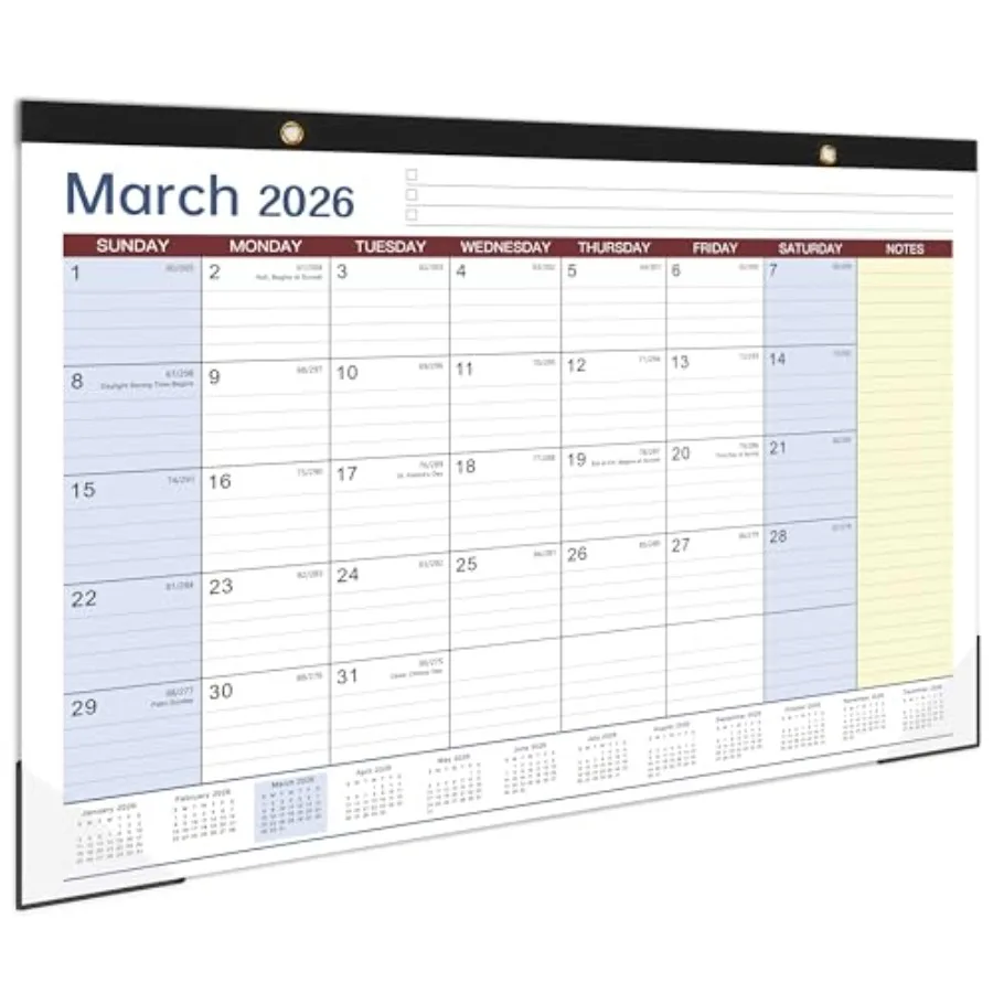 

Desk Calendar 2026-2027 - 17" x 12" Desk Calendar 2026-2027, Mar. 2026 - Aug. 2027, Desk Pad Calendar, Desk/Wall Calendar 2-in-