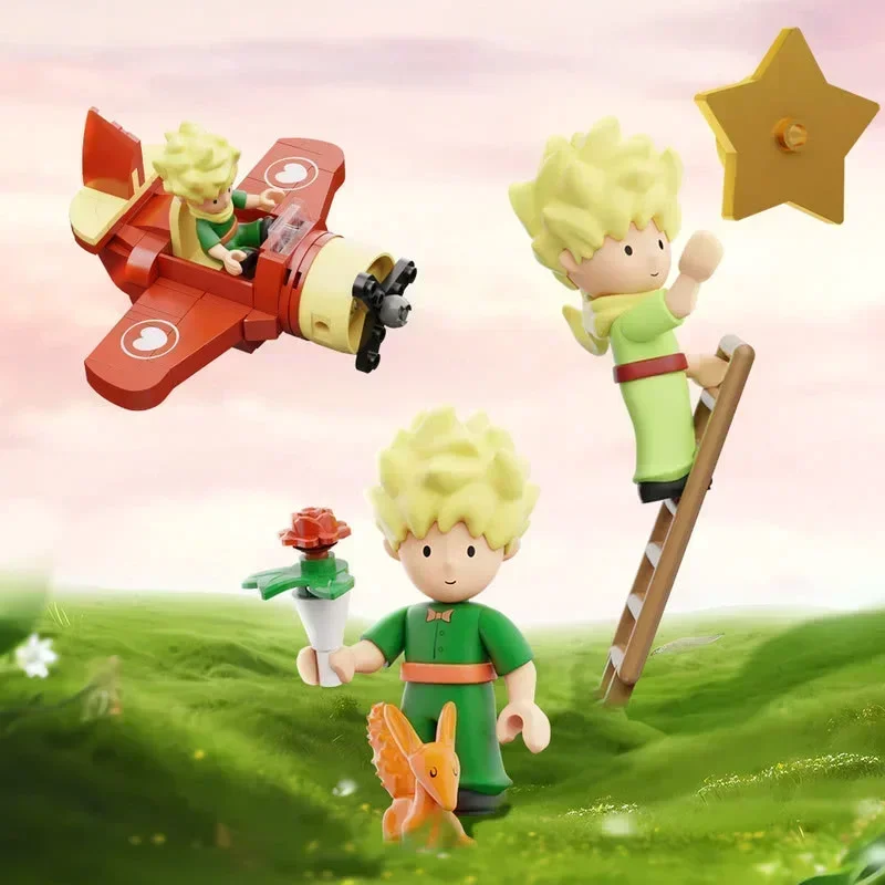 New Little Prince Star Castle Building Blocks Street View Children\'s Assembly Toy Model Ornaments Holiday Gift Collection