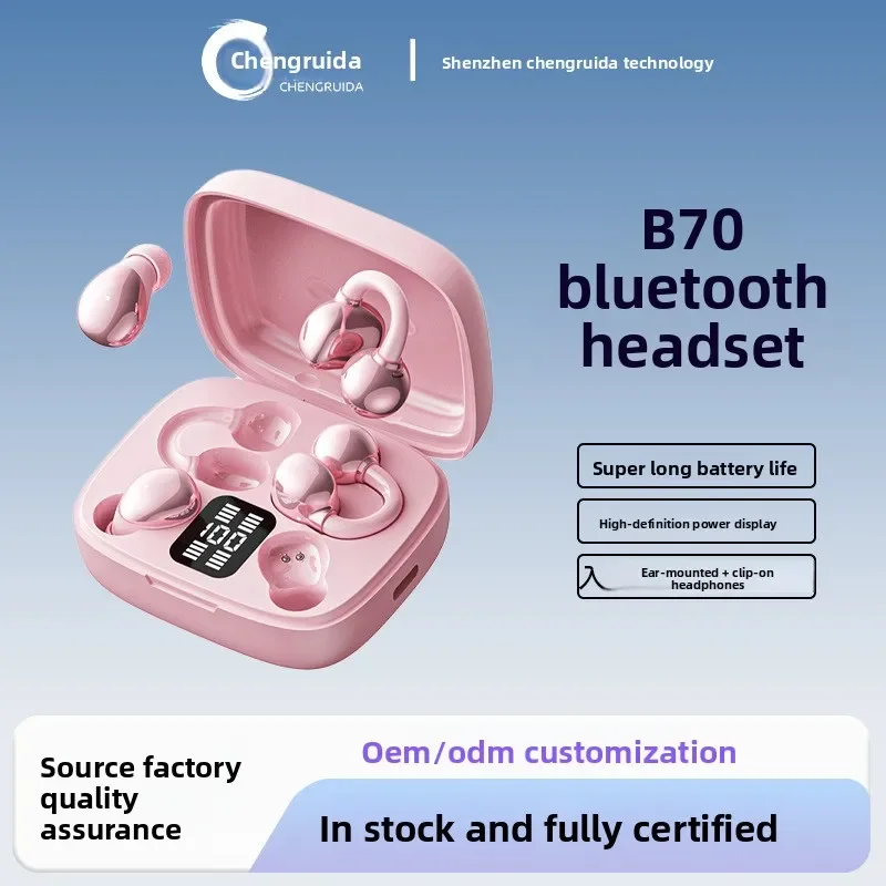 Bluetooth Earphones Dual-Mode, Long Battery Life Noise Reduction, Wireless OWS with LED Display, For Calling