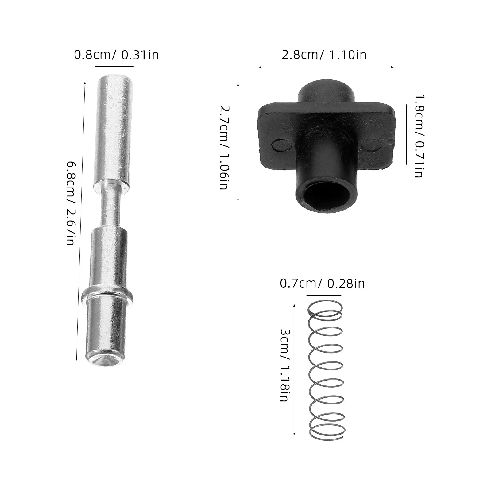 1 set di accessori per scaletta Set durevole Scale telescopiche pieghevoli in bambù Base per albero a molla di ricambio Molla per scaletta pieghevole