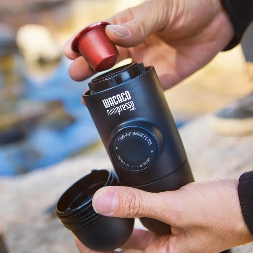 

Portable Espresso Machine, Compatible Original NS Capsules, Travel Coffee Maker, Manually Operated from Piston Action