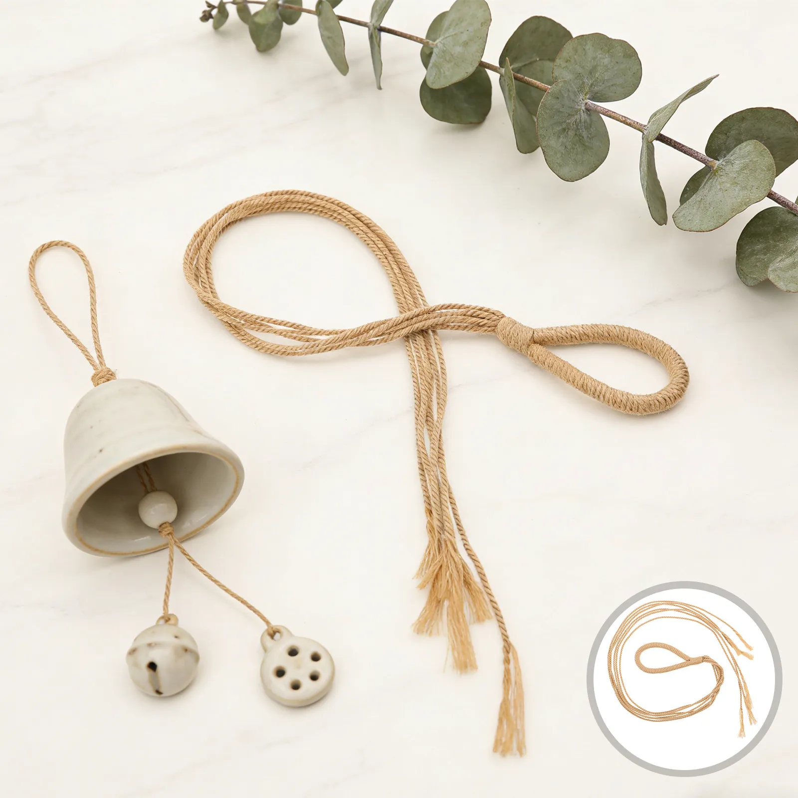 Wind Chimes Cord Braided Pull Ring Cord DIY Craft Supplies Wind Chime Making Materials Hanging Ornament Rope for Garden Patio