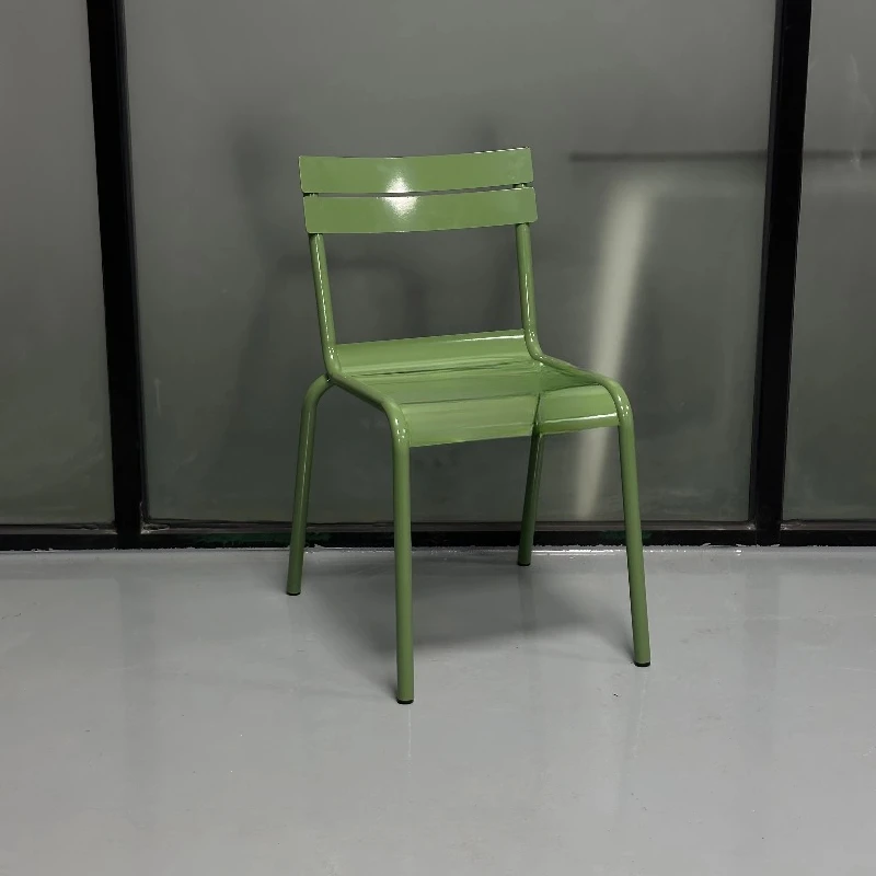 

Modern design metal dining chairs for outdoor cafes and restaurants with iron furniture