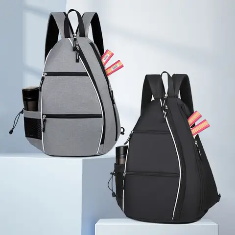 Pickleballväska Racketball-axelväska Justerbar pickleballracketryggsäck Flerfickors racketballväska Sportväska 8 best sales racketväska - №2