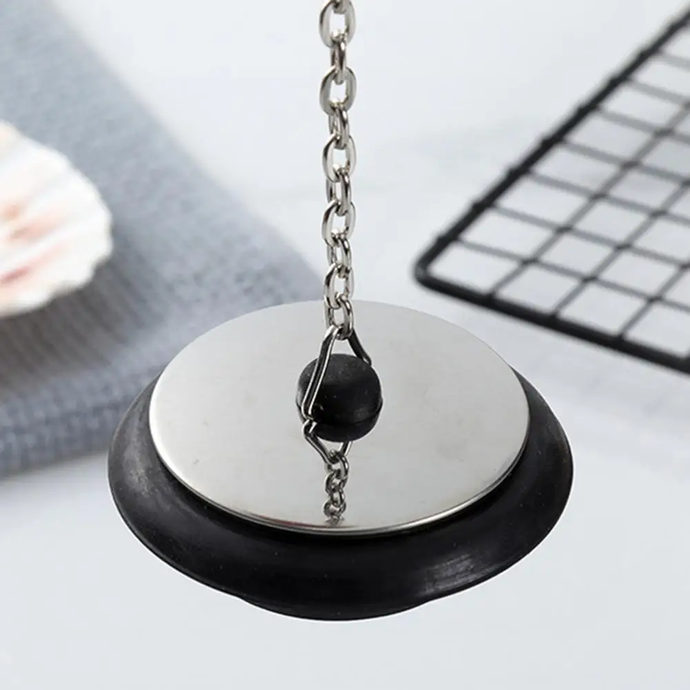 Drain Strainer Drain Plug Chain Set Basin Sink Strainer Filter Sealed Drain Stopper for Bathroom Home Use Water Drainage