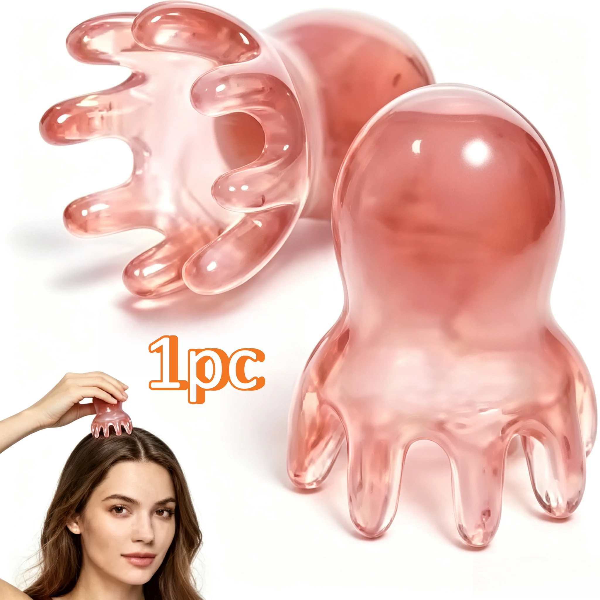 Hair Care Korea - Hars Octopus Hoofdmassagekam, Koreaans Haarverzorgingsgereedschap, Draagbare