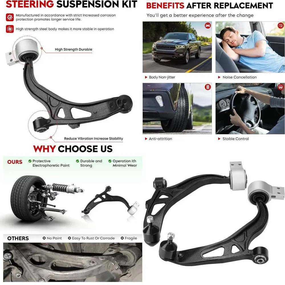 

Передняя нижняя левая и правая подвеска рычага управления, подходит для Ford Explorer 2011-2019 2013-2019 Ford Police Interceptor Utility — 2 шт.