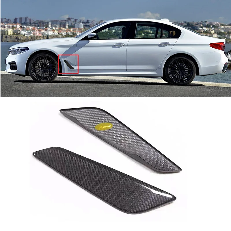 

Dry Carbon Fiber Front Bumper Side Fender Fog Lamp Air Vent Cover Trim Car Styling For BMW G30 G31 G38 530i 540i Sedan M Sport